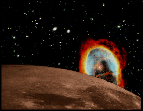 Artist's Conception of an intracluster planetary nebulae